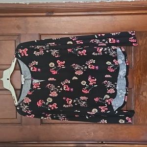 EUC Cloud Chaser Floral Print Peasant Top - Size L
